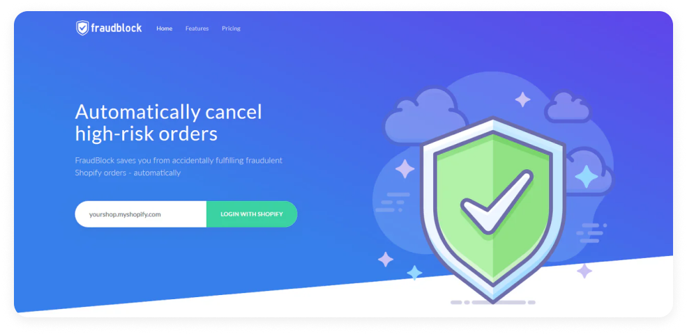 FraudBlock - AI fraud detection tool for Shopify stores