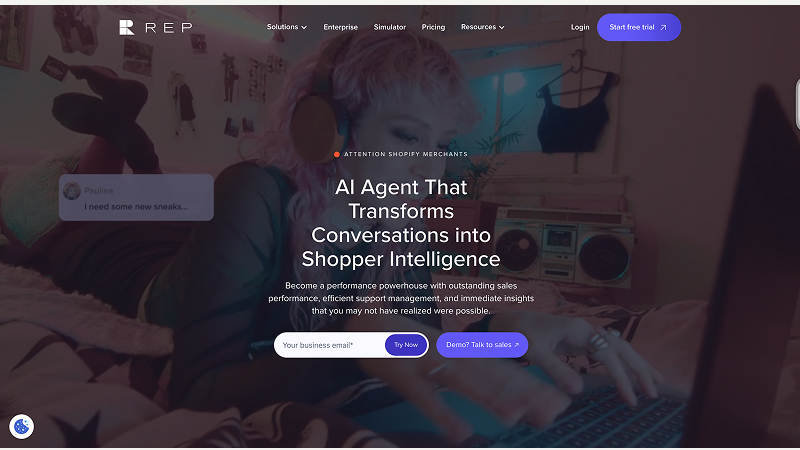 Rep AI - AI behavioral chatbot tool for Shopify stores